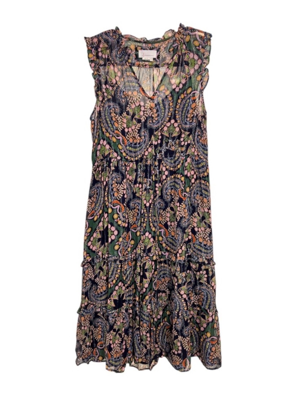 By Anthropologie Boho Paisley size 14 dress - Picture 2 of 8